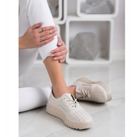 Goodin Calçado de couro a céu aberto bege 1