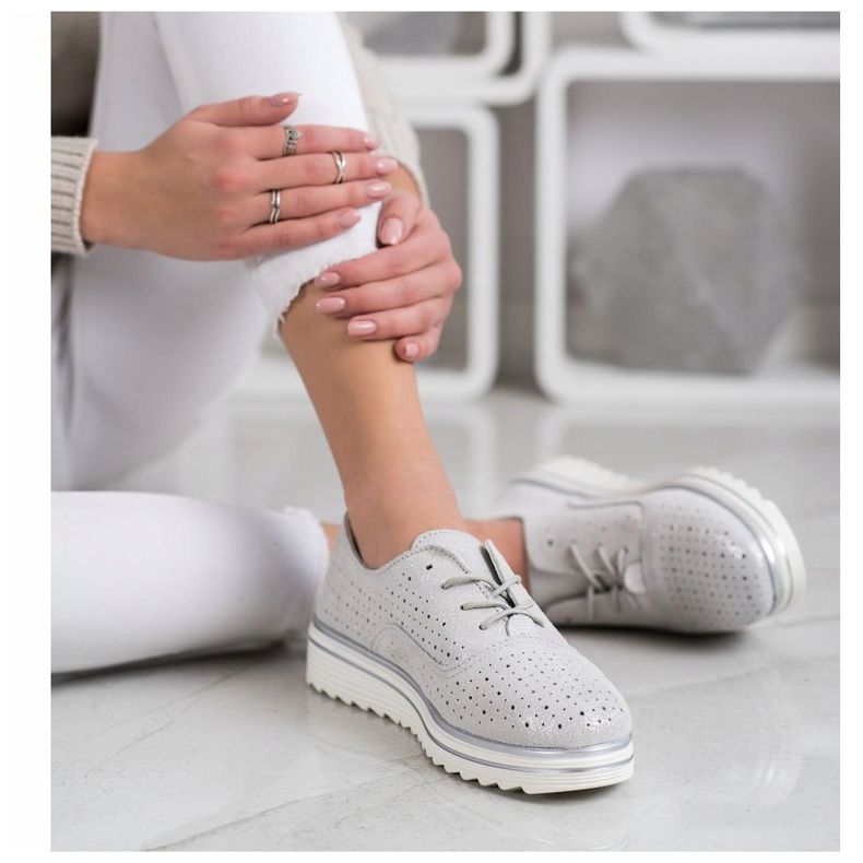 Goodin Calçado de couro a céu aberto bege 1