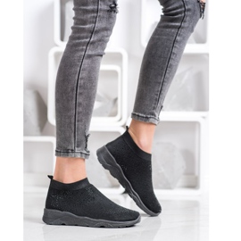 Goodin Slipons pretos com cristais 1