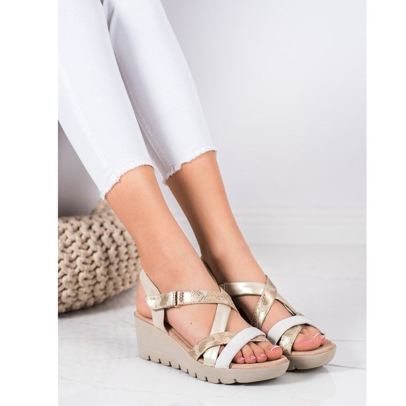 Kylie Sandálias leves com velcro castanho multicolorido 1