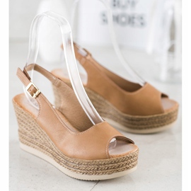 Sabatina Sandálias Light Wedge marrom 1