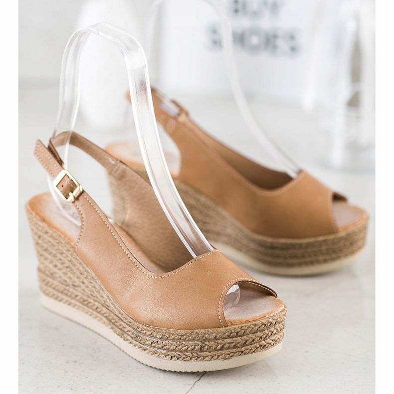 Sabatina Sandálias Light Wedge castanho 1