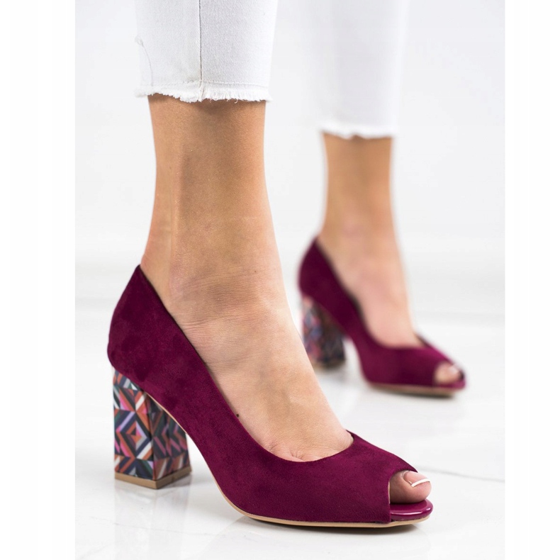 Sabatina Bombas com salto padronizado roxo 1