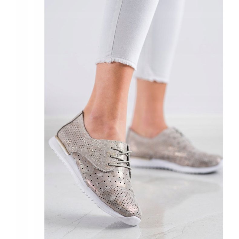 Kylie Sapatos de couro a céu aberto marrom multicolorido 1