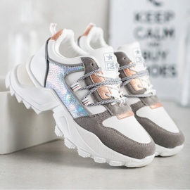 SHELOVET Tênis estilosos branco multicolorido 2