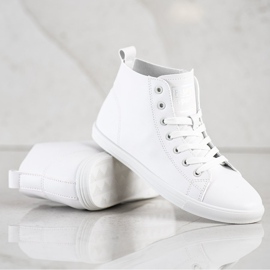 Ideal Shoes Tênis de tênis de alta moda branco 1