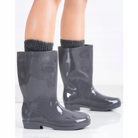 SHELOVET Shiny High Wellies cinza 1