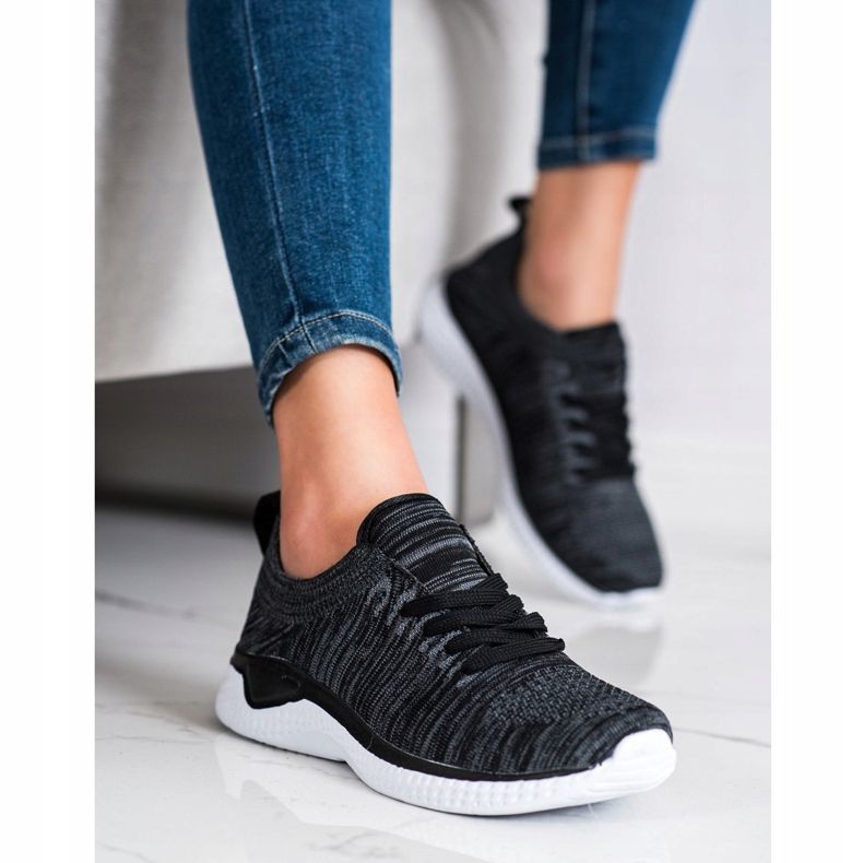 SHELOVET Calçados esportivos de amarrar preto 1