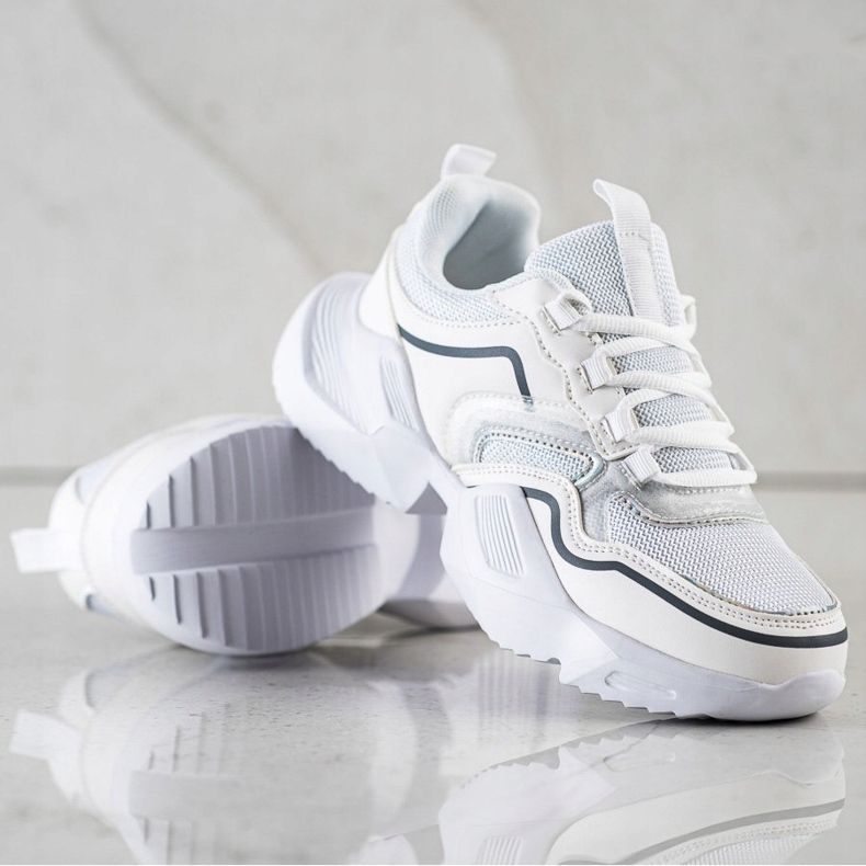 SHELOVET Tênis esportivos leves branco 1