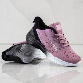 Bona Tênis Openwork Para Primavera preto roxo rosa 1
