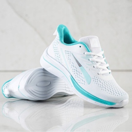 Bona Tênis Openwork Para Vison branco verde 1