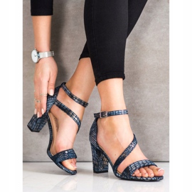 Sergio Leone Sandálias Sérgio Leone com Estampa Cobra azul 2