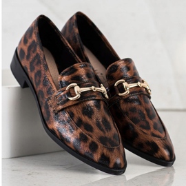 S. BARSKI Elegant Mocassins In Spitz castanho 1