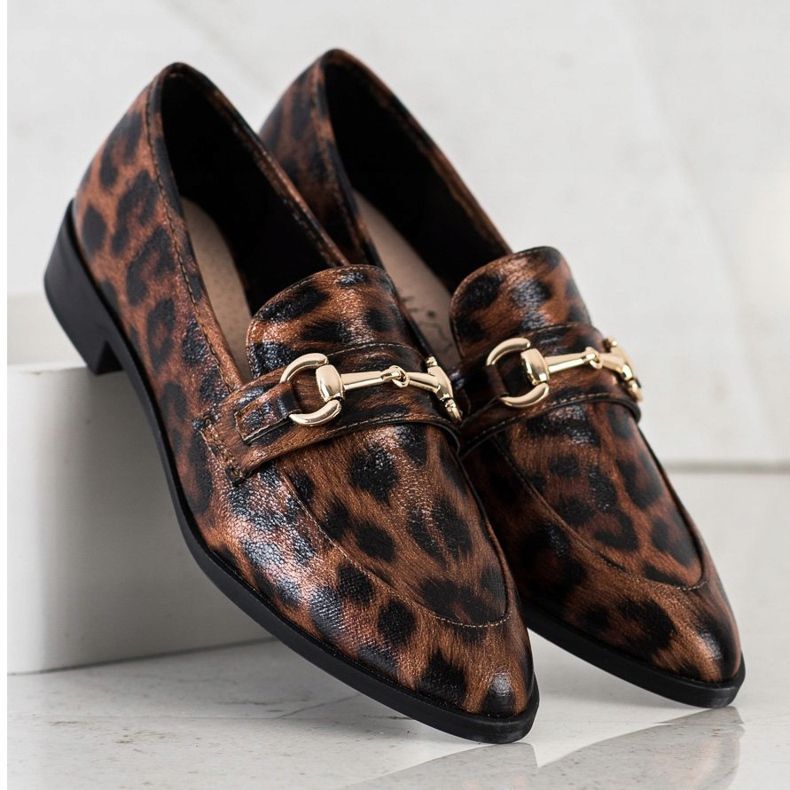 S. BARSKI Elegant Mocassins In Spitz marrom 1