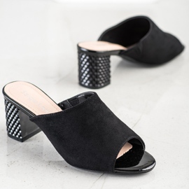 Chinelos elegantes Sergio Leone preto 1