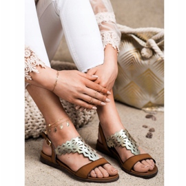 Sandálias Sergio Leone na moda castanho 1