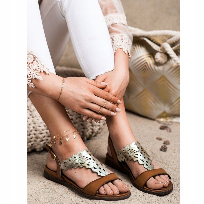 Sandálias Sergio Leone na moda castanho 1