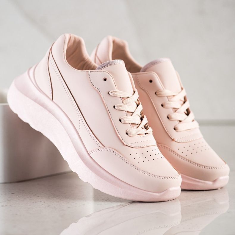 SHELOVET Tênis Classic Eco Couro rosa 1
