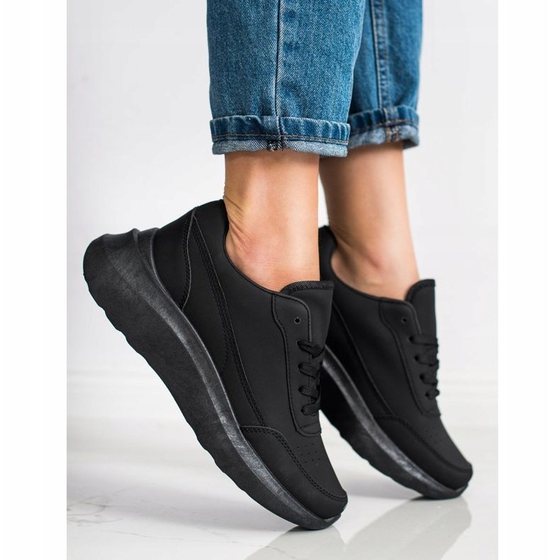 SHELOVET Tênis Classic Eco Couro preto 1