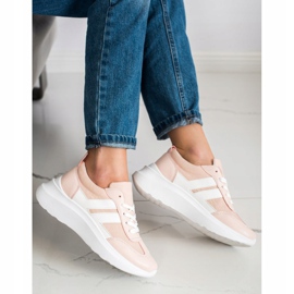 SHELOVET sapatos esportivos de plataforma rosa 1