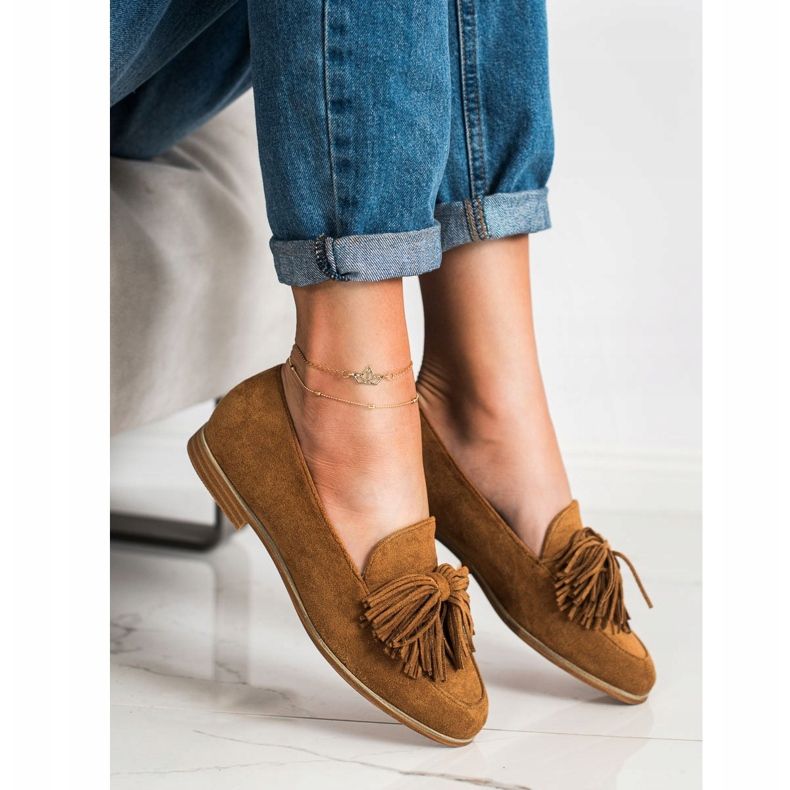 Seastar Calçado de camurça com franjas marrom 1