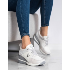Tênis casual VINCEZA branco cinza 1
