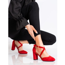 Bombas Com Fivela Sergio Leone vermelho 1 Bombas Com Fivela Sergio Leone vermelho 1