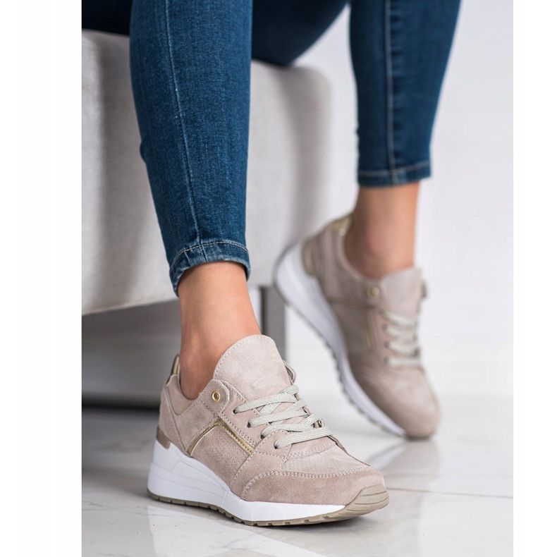 Filippo Calçados Esportivos de Couro Bege 1