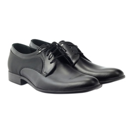 Tur Sapatos de couro masculino clássico 296 preto 4