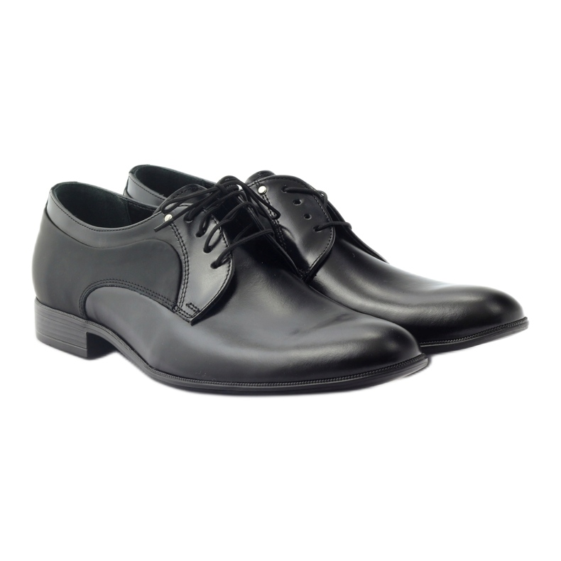 Tur Sapatos de couro masculino clássico 296 preto 4