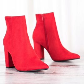 Seastar Botas de camurça em spitz vermelho 1