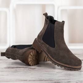 Filippo Botas de couro Chelsea castanho 1