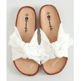 Chinelos de algodão branco WS11 branco 1
