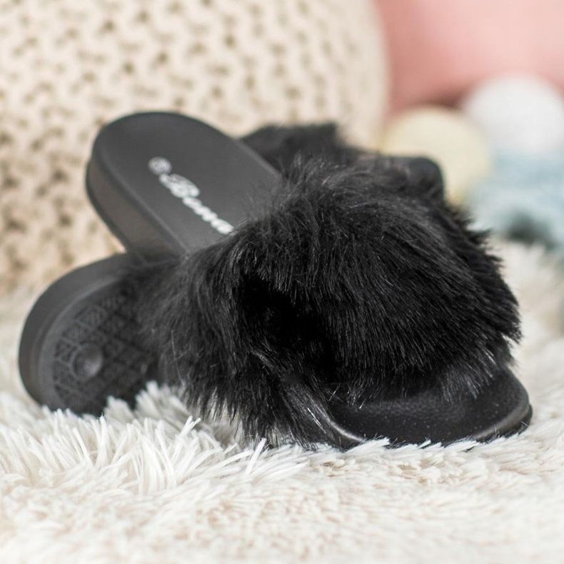 SHELOVET Chinelos elegantes preto 1