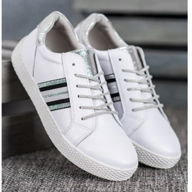 Filippo Sapatos de couro na plataforma branco 2