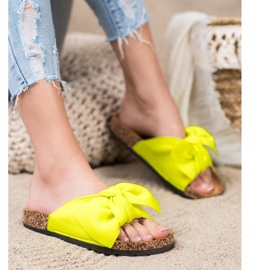 Seastar Chinelos de néon com laço amarelo 1