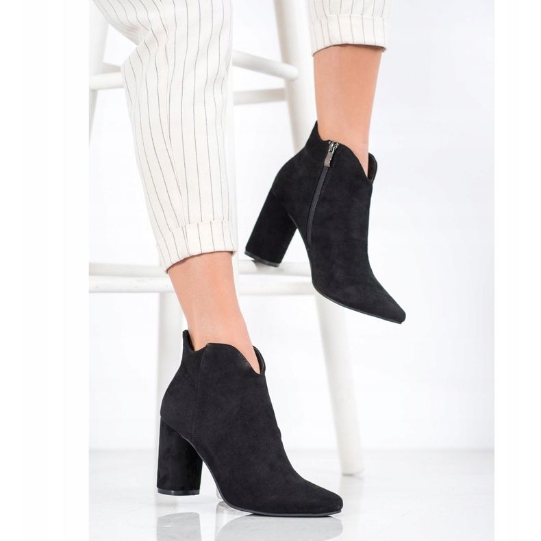 Filippo Botas de camurça elegantes preto 1