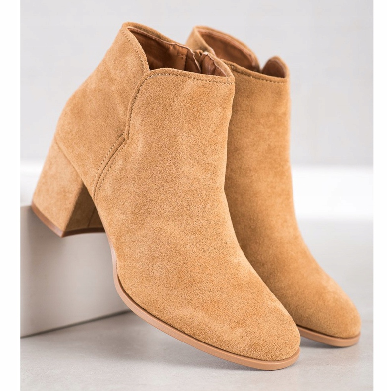 Bella Paris Botas elegantes de salto alto bege 1