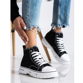 SHELOVET Tênis de cano alto preto 2