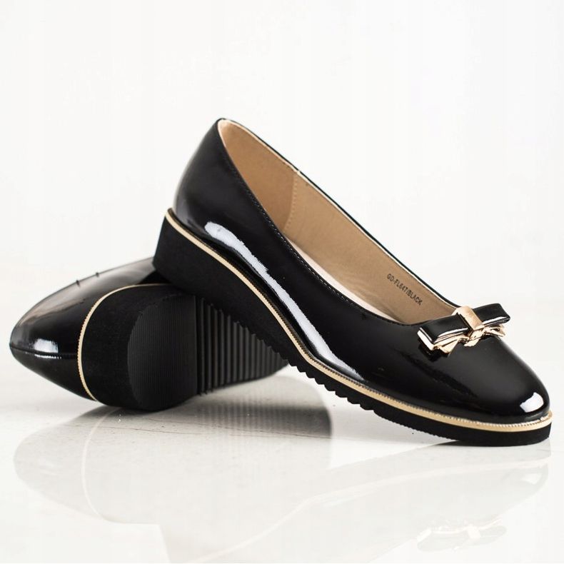 Goodin Black Brogues com um arco preto 1