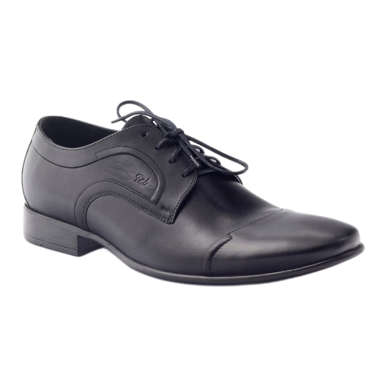 Sapatos baixos de couro sapatos masculinos Pilpol 1262 preto 1