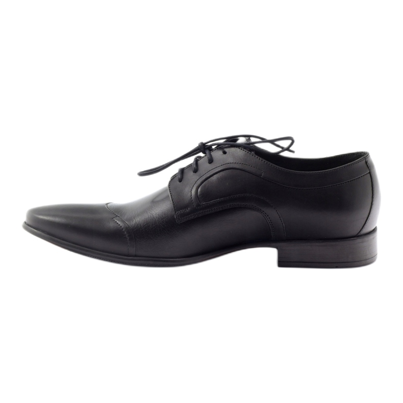 Sapatos baixos de couro sapatos masculinos Pilpol 1262 preto 2