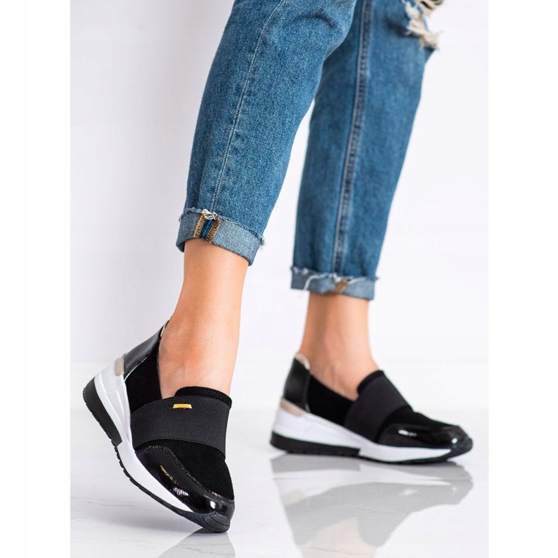 Goodin Tênis de couro preto 1