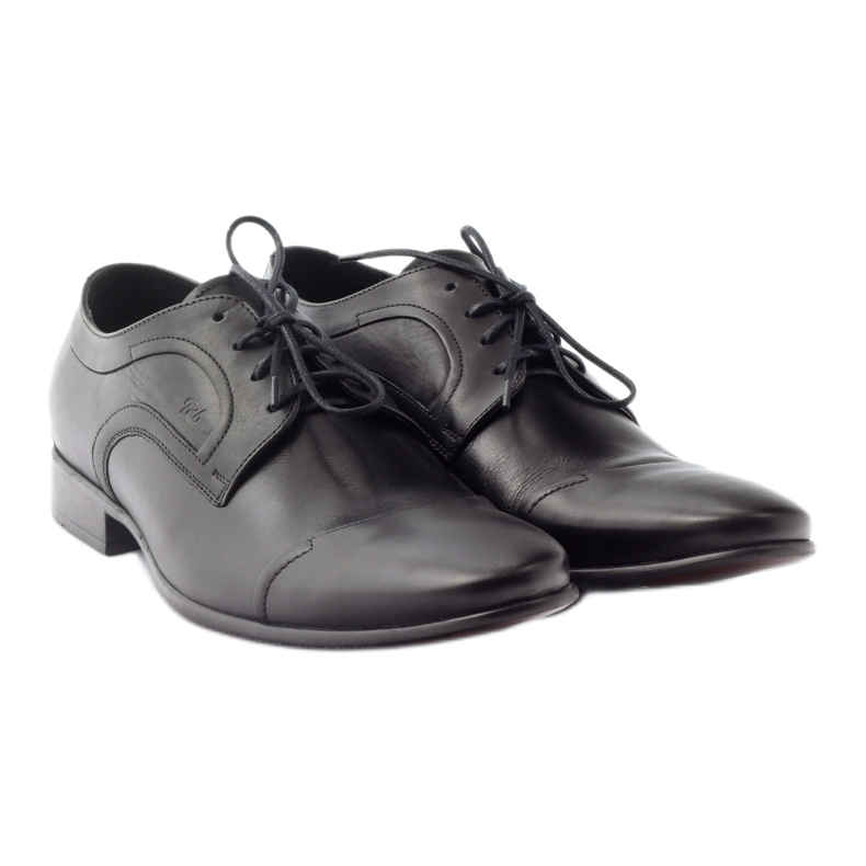 Sapatos baixos de couro sapatos masculinos Pilpol 1262 preto 4