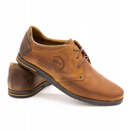Polbut Sapatos de couro masculino 2103 camelo marrom 3