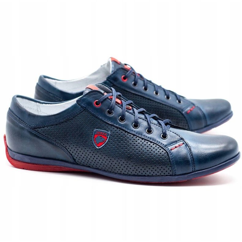 Joker Sapatos casuais masculinos 295 azul marinho vermelho azul-marinho 1