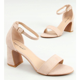 Sandálias de salto alto bege 8741 Bege 2