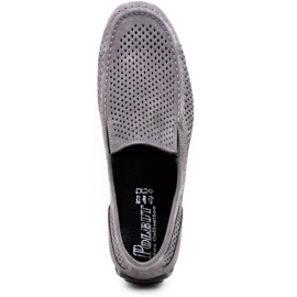 Polbut Mocassins de couro masculino 2105P cinza 1