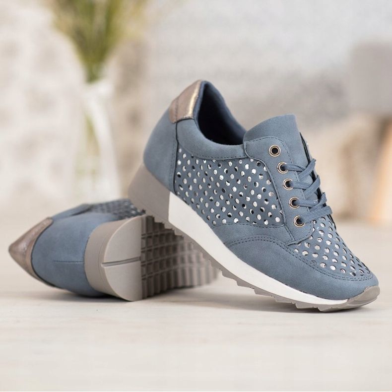 Kylie Sapatos abertos na plataforma azul 1