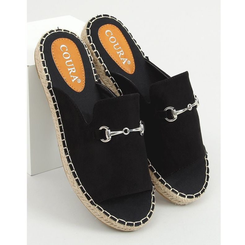 Sapatilhas alpercatas pretas com fivela 8294 Preto 1 Sapatilhas alpercatas pretas com fivela 8294 Preto 1